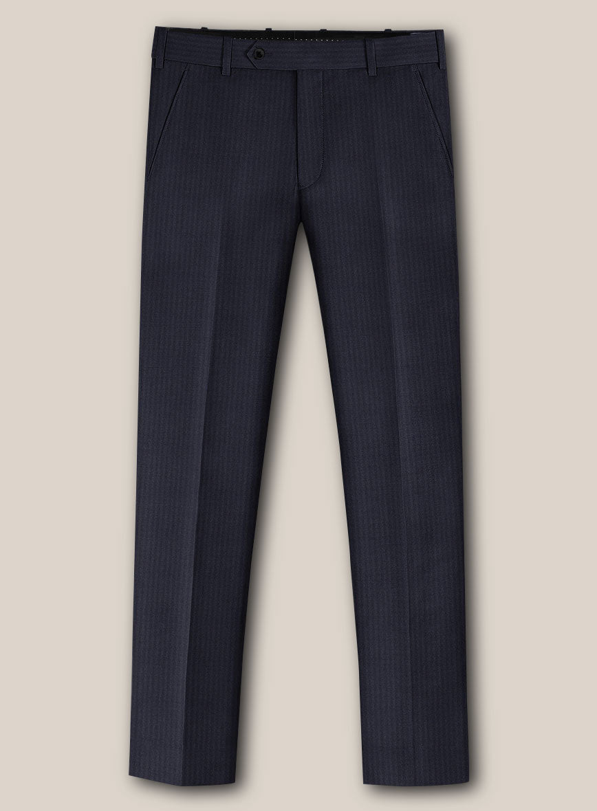 Scabal Ascio Stripe Blue Wool Suit - StudioSuits