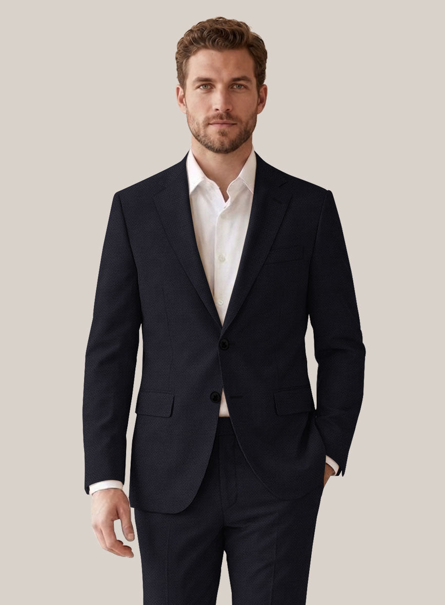 Scabal Avejio Blue Wool Jacket - StudioSuits