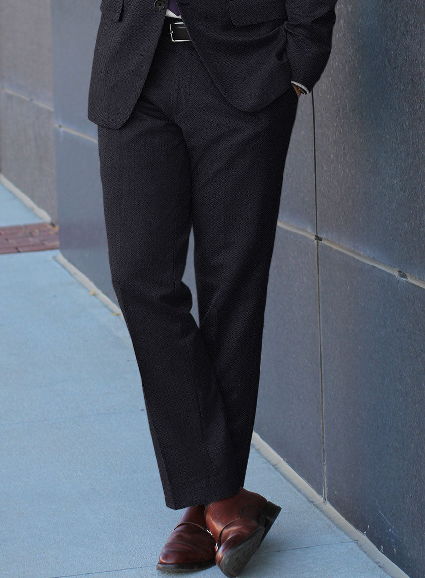 Scabal Avejio Blue Wool Pants - StudioSuits