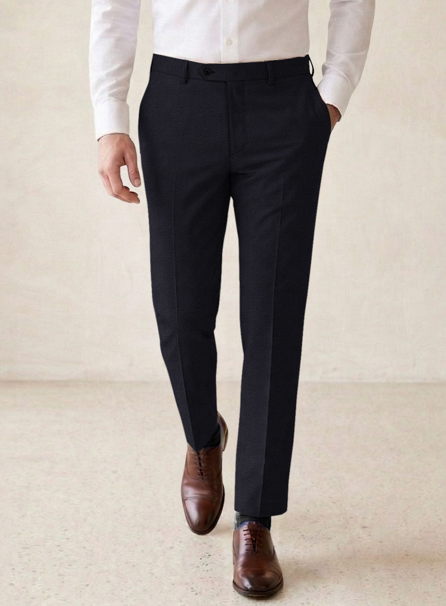 Scabal Avejio Blue Wool Pants - StudioSuits