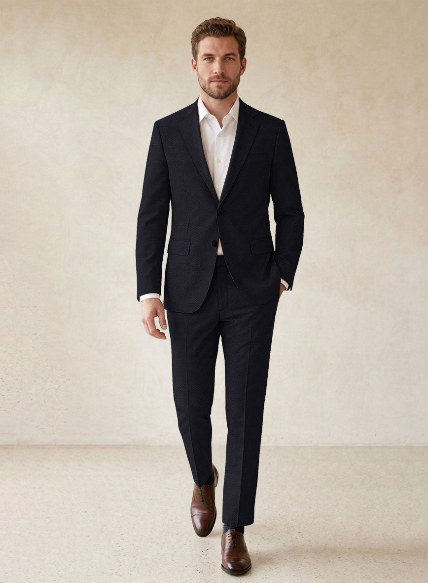 Scabal Avejio Blue Wool Suit - StudioSuits