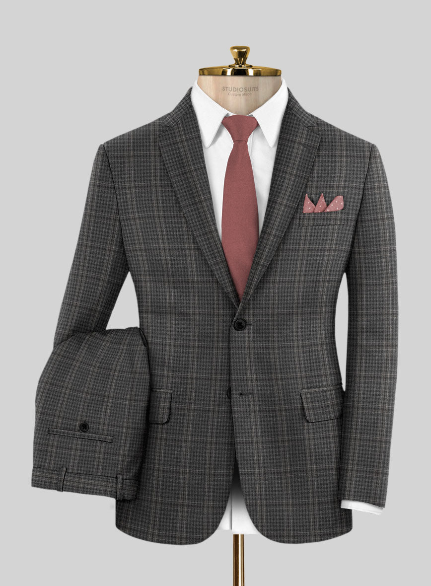 Scabal Azel Black Wool Suit - StudioSuits