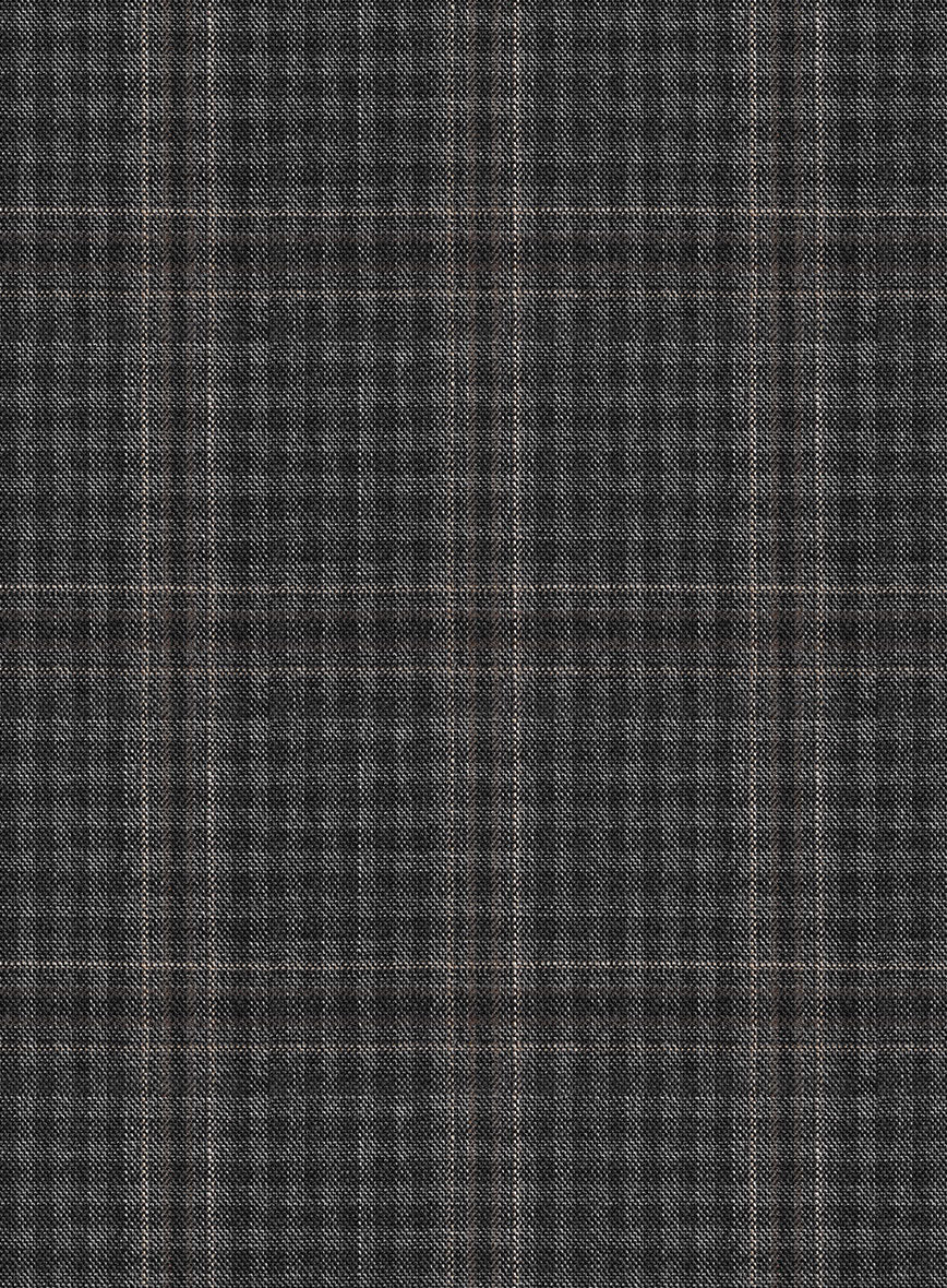 Scabal Azel Black Wool Suit - StudioSuits