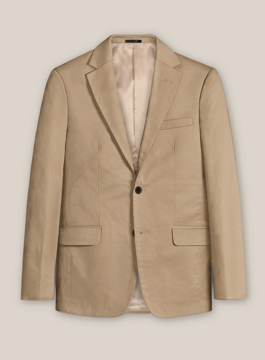Scabal Beige Cashmere Cotton Suit - StudioSuits