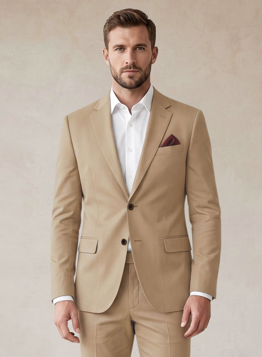 Scabal Beige Cashmere Cotton Jacket - StudioSuits