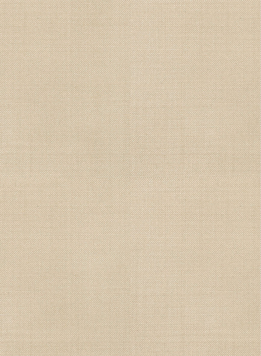Scabal Beige Wool Pants - StudioSuits