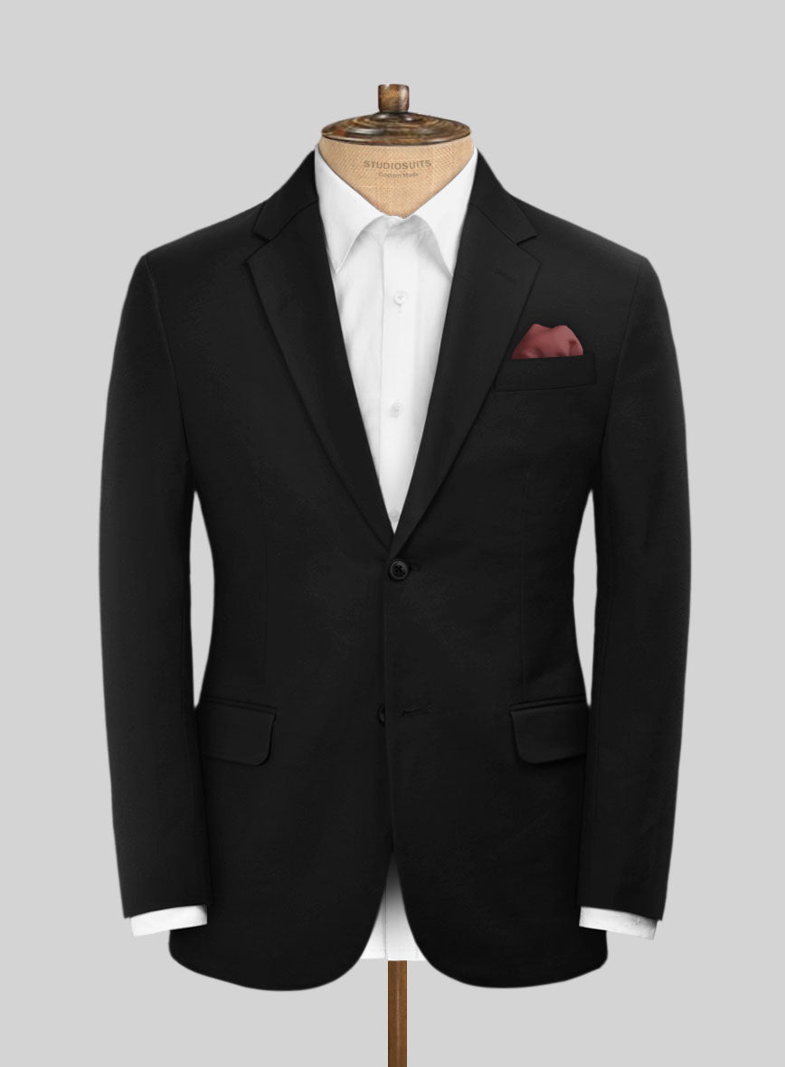 Scabal Black Cashmere Cotton Suit – StudioSuits