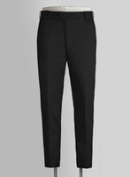 Scabal Black Cotton Stretch Suit - StudioSuits