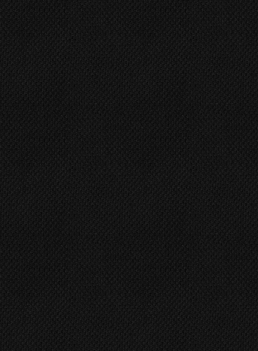 Scabal Black Waffle Wool Jacket - StudioSuits