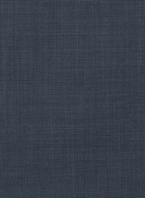 Scabal Blue Sharkskin Pure Wool Pants - StudioSuits