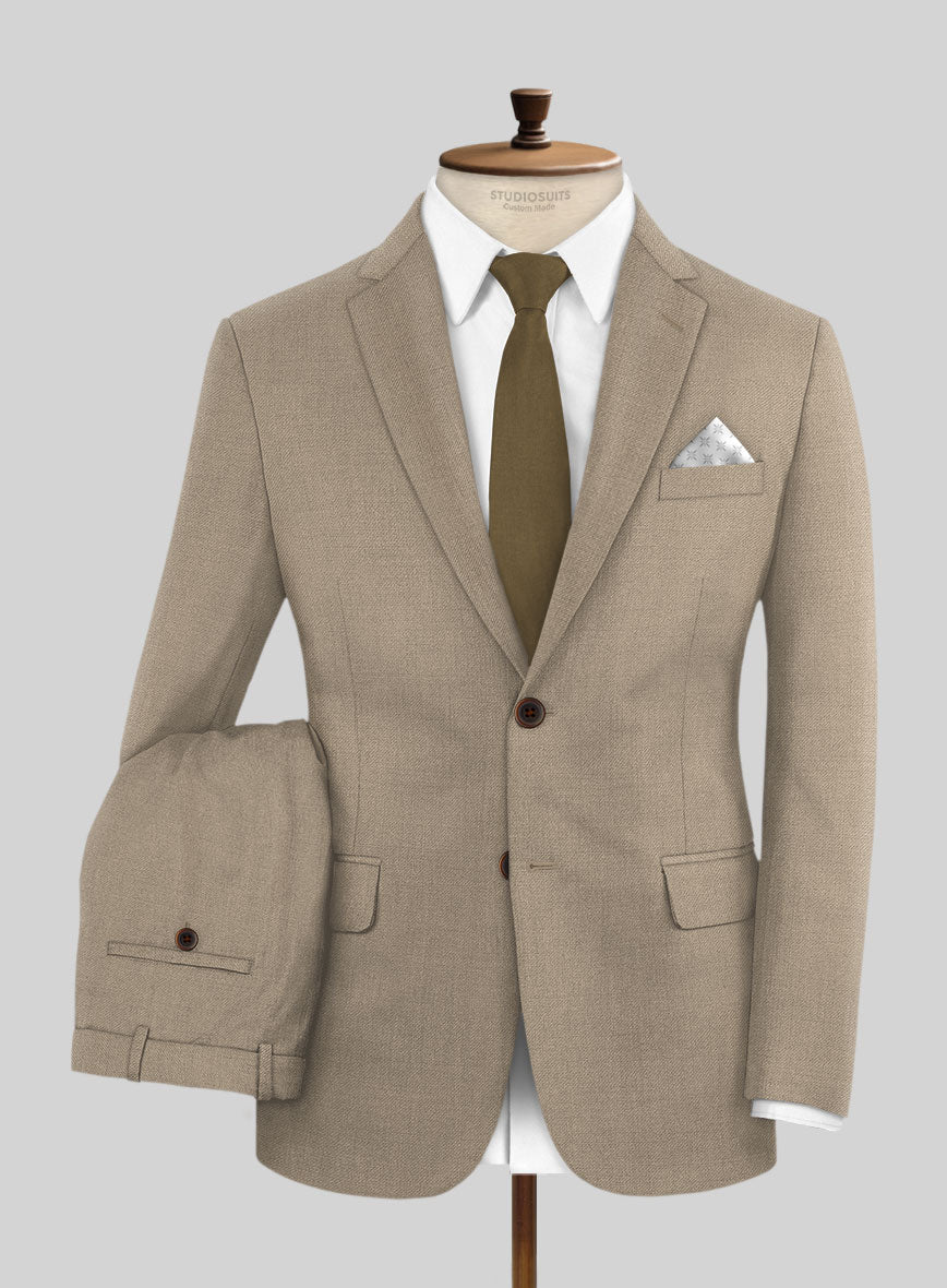 Scabal Boston Khaki Wool Suit - StudioSuits