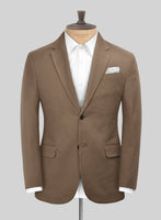 Scabal Brown Cotton Stretch Suit - StudioSuits