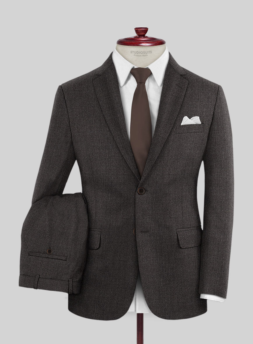Scabal Sauri Brown Wool Suit - StudioSuits