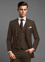 Scabal Brown Wool Suit - StudioSuits