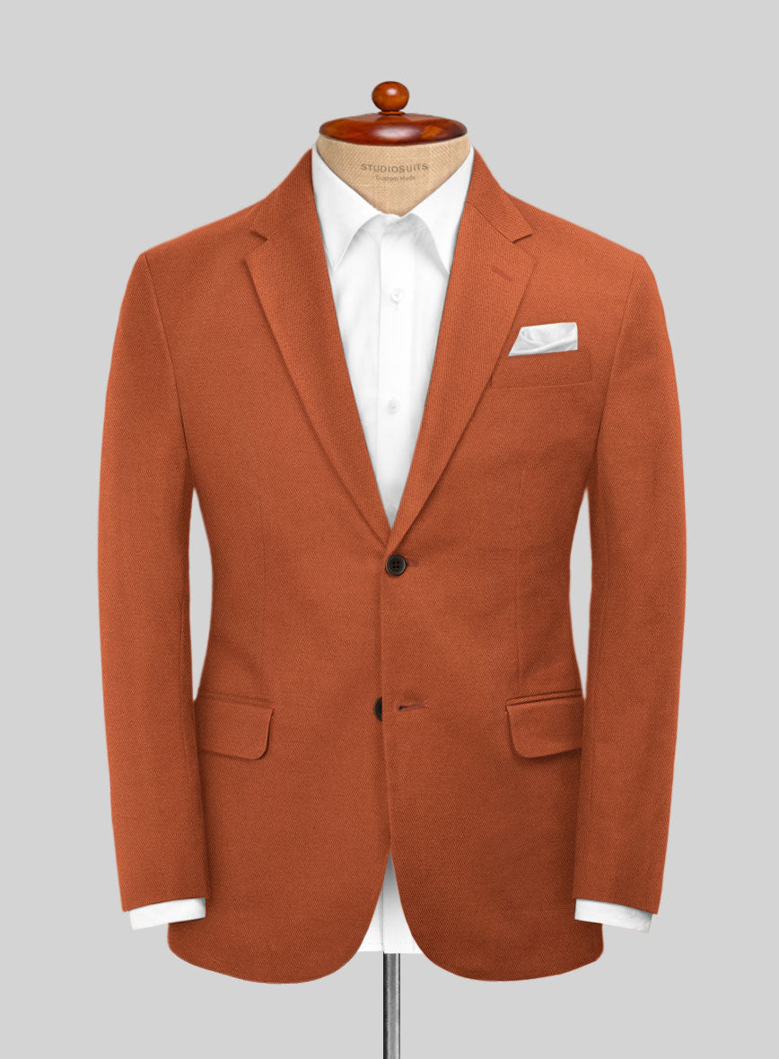 Scabal Burnt Orange Cashmere Cotton Suit - StudioSuits