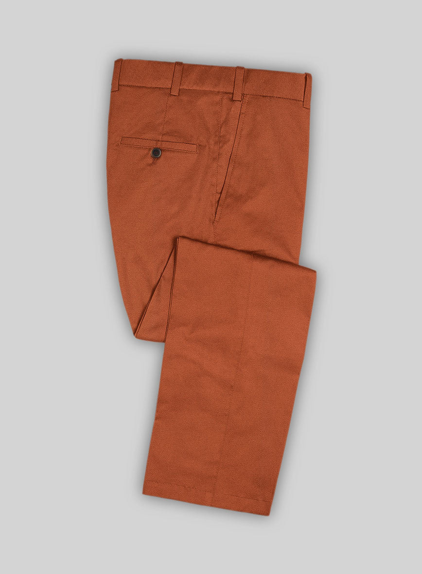 Scabal Burnt Orange Cashmere Cotton Suit - StudioSuits