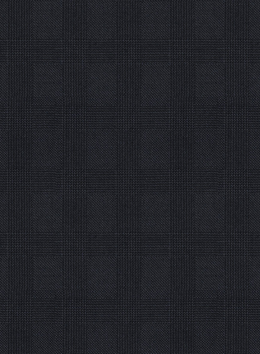 Scabal Cacho Checks Blue Wool Suit - StudioSuits