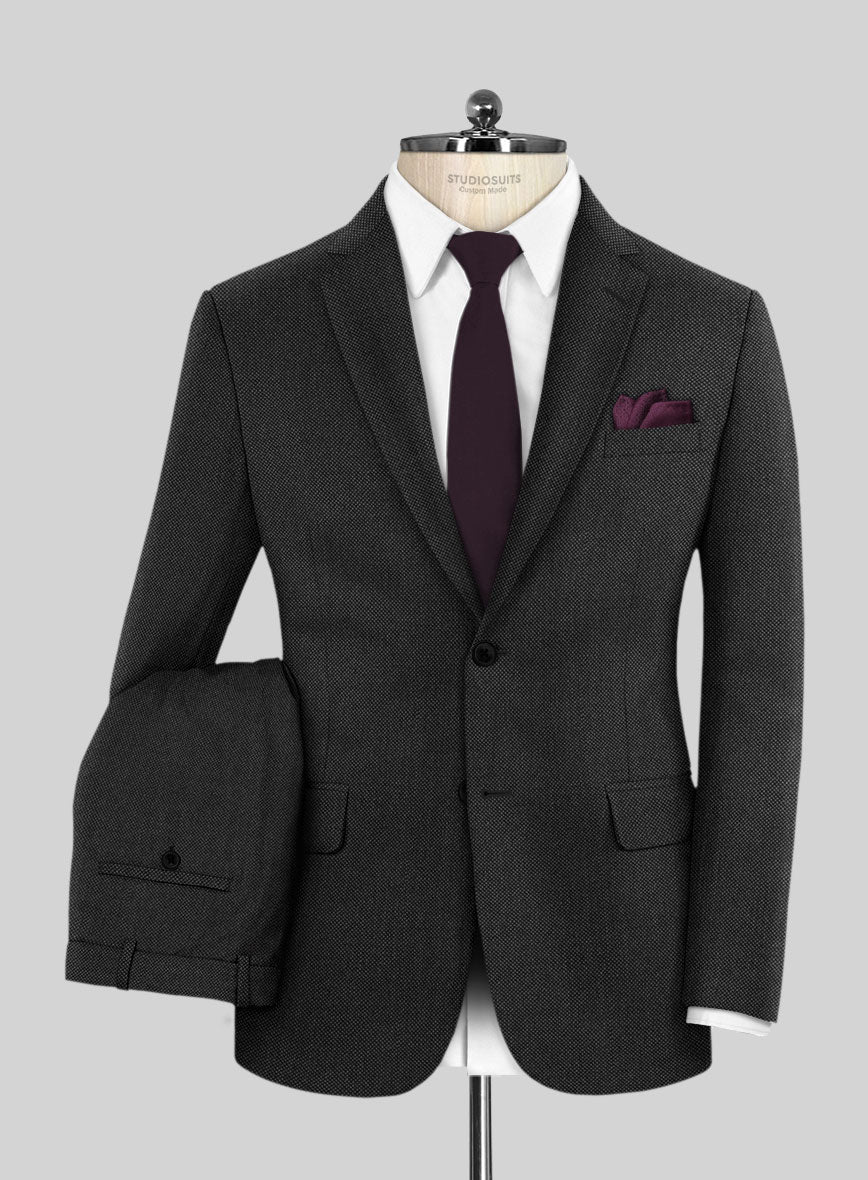 Scabal Caspa Birdseye Gray Wool Suit - StudioSuits