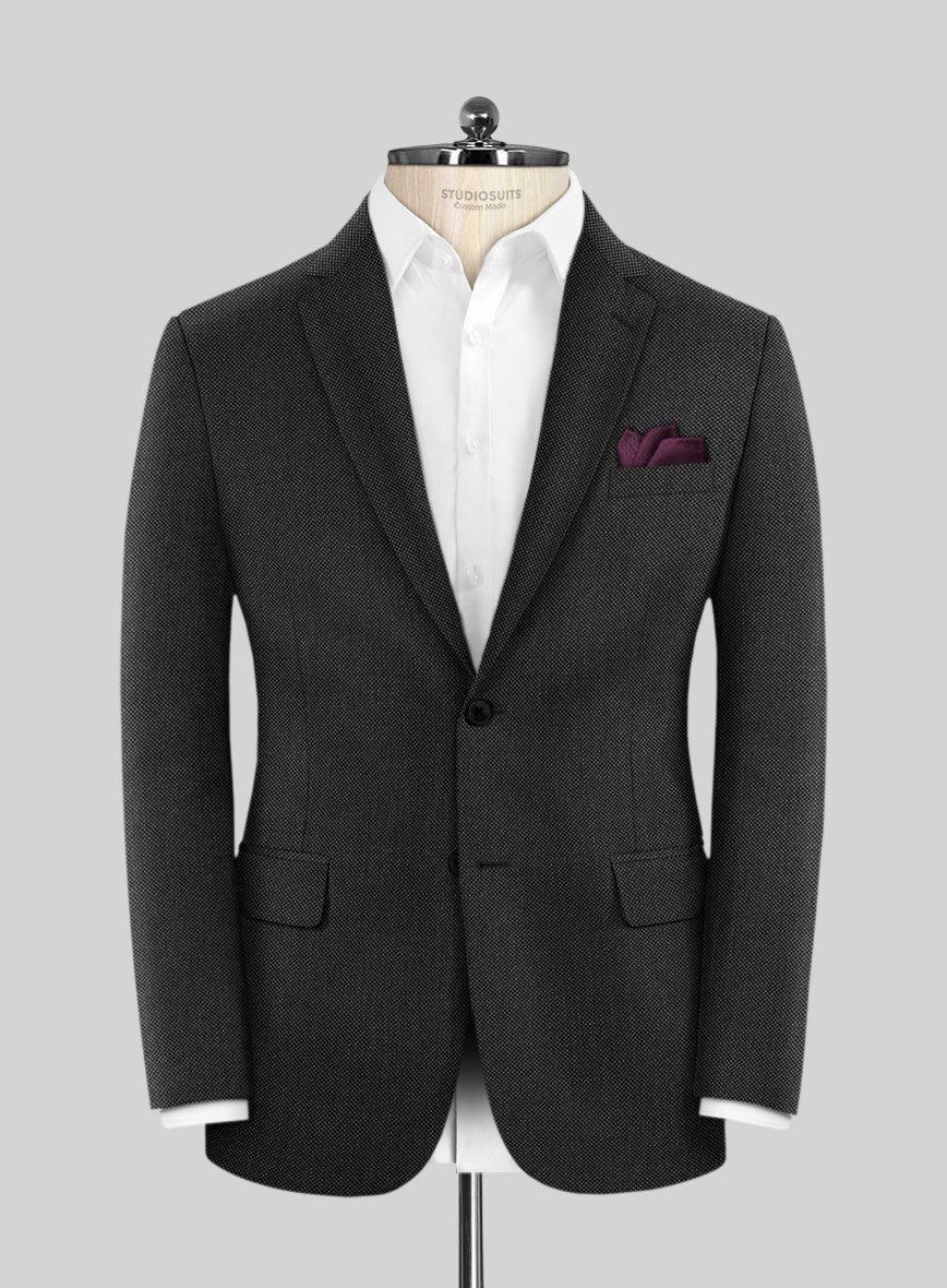 Scabal Caspa Birdseye Gray Wool Suit - StudioSuits