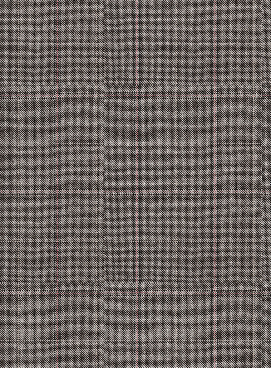 Scabal Cego Checks Brown Wool Pants - StudioSuits