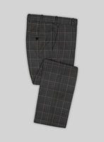 Scabal Charcoal Wool Pants - StudioSuits