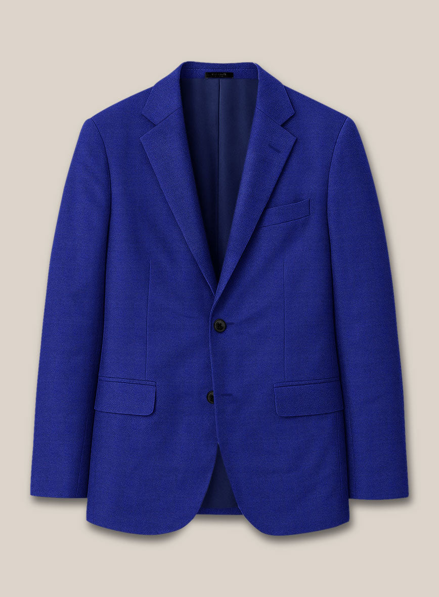 Scabal Cobalt Blue Wool Jacket - StudioSuits