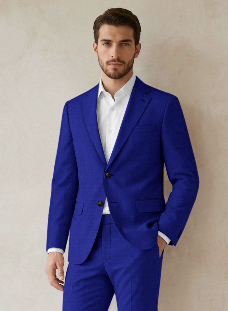 Scabal Cobalt Blue Wool Jacket - StudioSuits