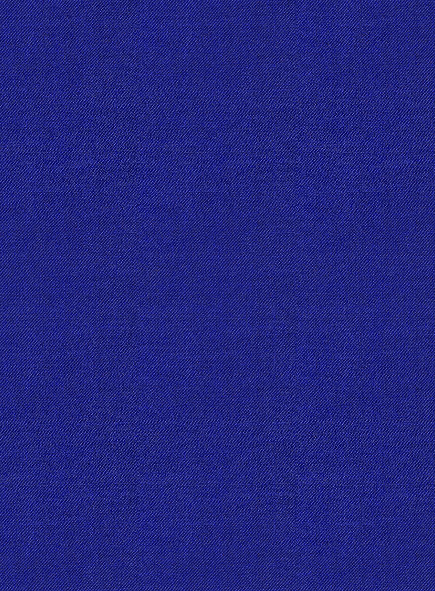 Scabal Cobalt Blue Wool Pants - StudioSuits