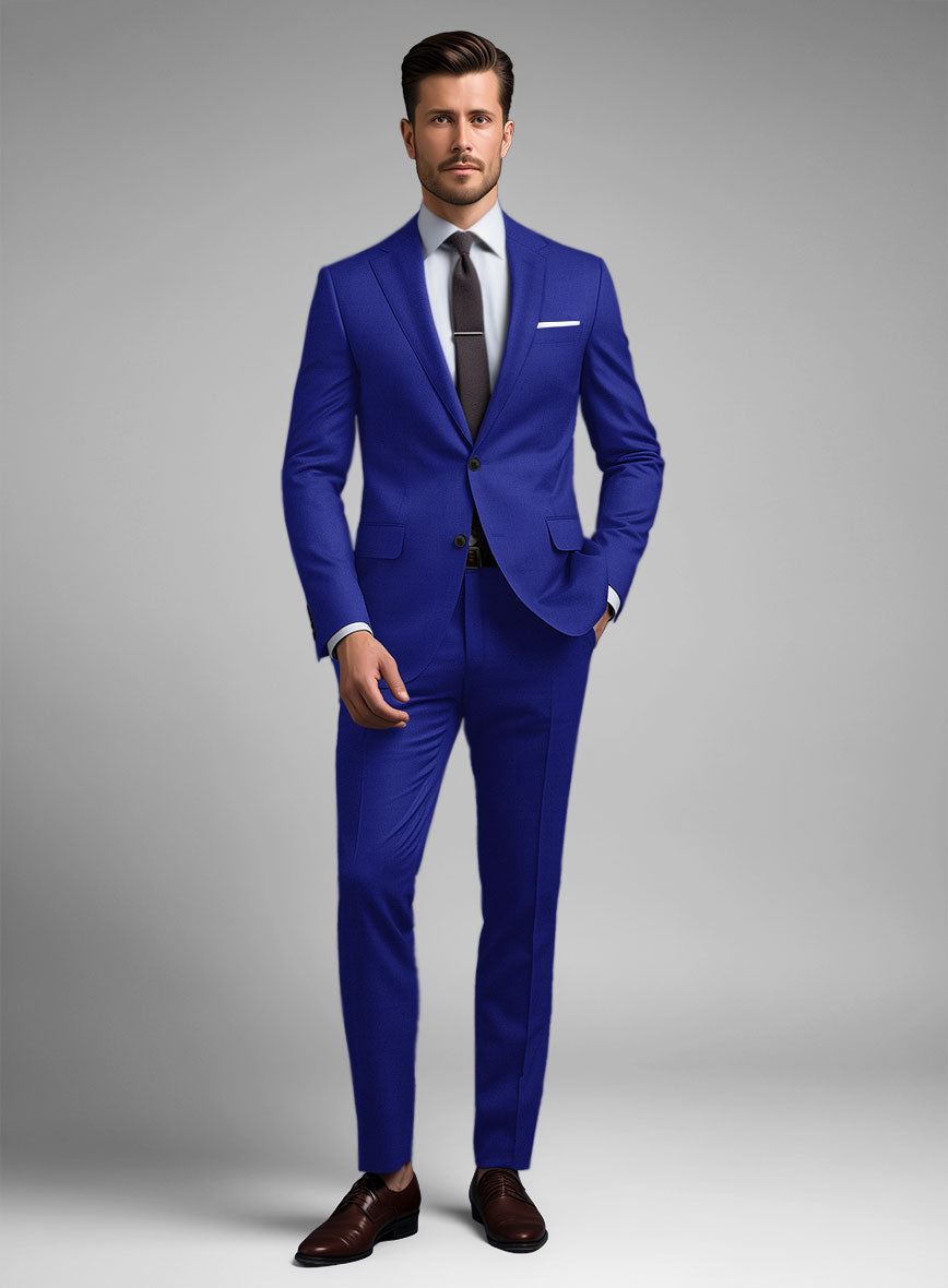 Scabal Cobalt Blue Wool Suit - StudioSuits