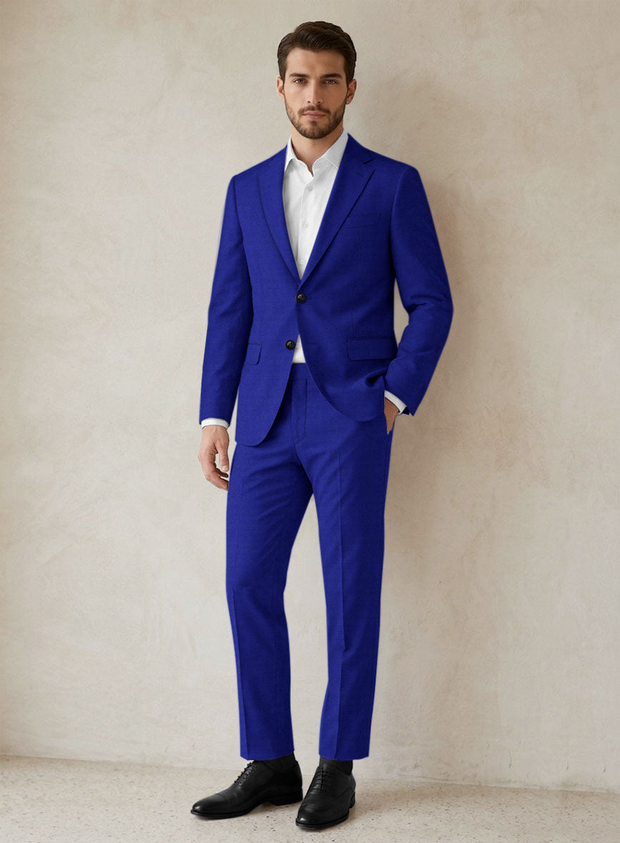 Scabal Cobalt Blue Wool Suit - StudioSuits
