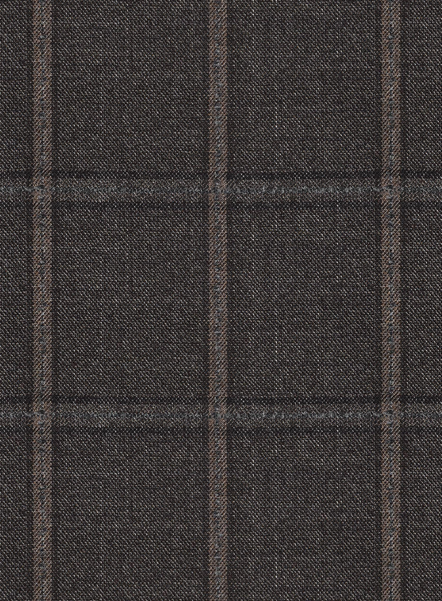Scabal Coffee Brown Wool Pants - StudioSuits