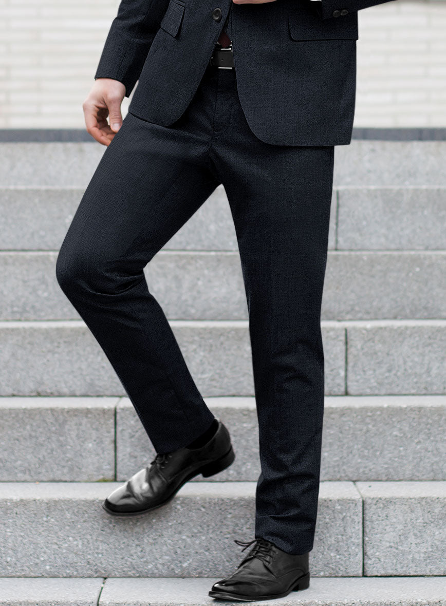 Scabal Cosmopolitan Nailhead Dark Blue Wool Suit - StudioSuits