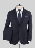 Scabal Corde Navy Blue Wool Suit - StudioSuits