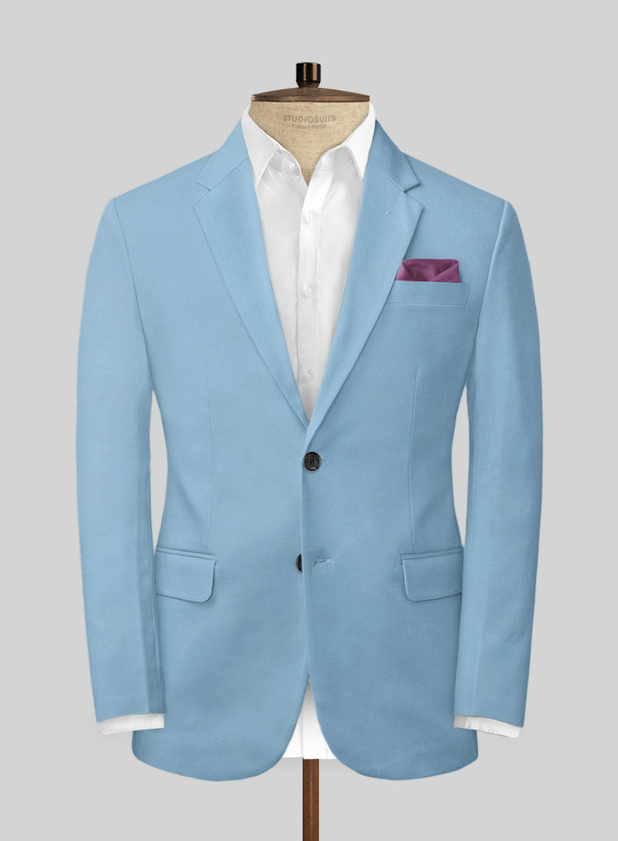 Scabal Cornflower Blue Cashmere Cotton Suit – StudioSuits