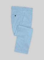 Scabal Cornflower Blue Cashmere Cotton Pants - StudioSuits