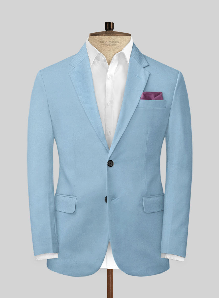 Scabal Cornflower Blue Cashmere Cotton Suit StudioSuits