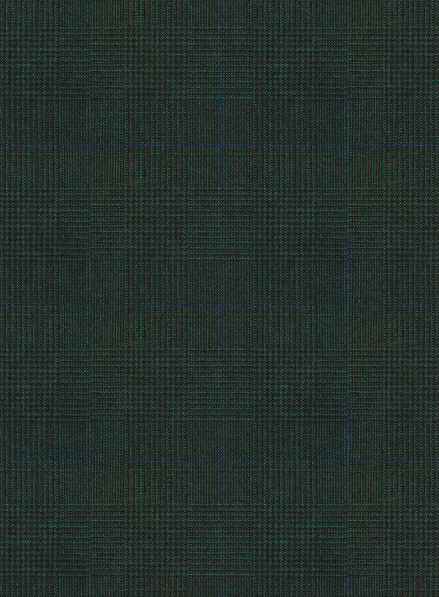 Scabal Cosmopolitan Prince Green Wool Pants - StudioSuits