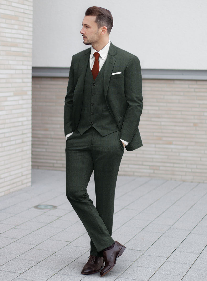 Scabal Cosmopolitan Prince Green Wool Suit - StudioSuits