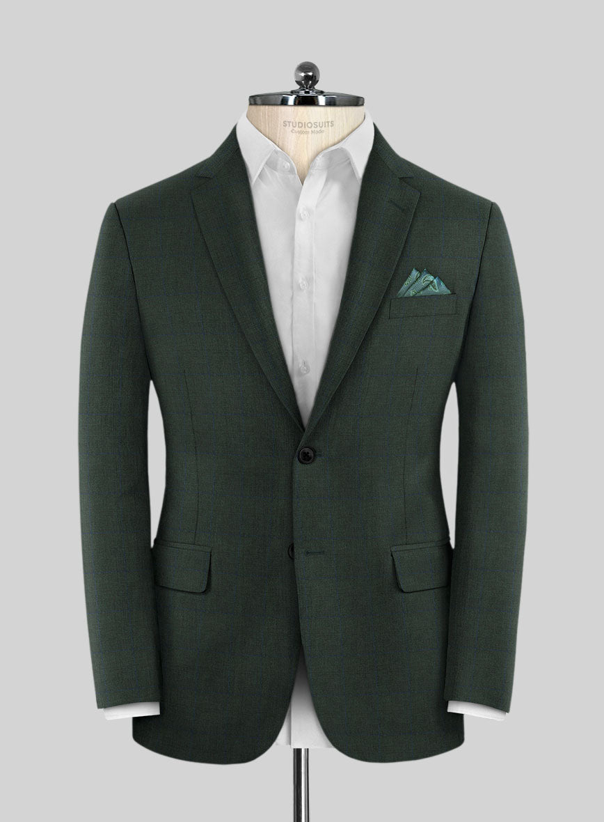 Scabal Cosmopolitan Prince Green Wool Suit - StudioSuits