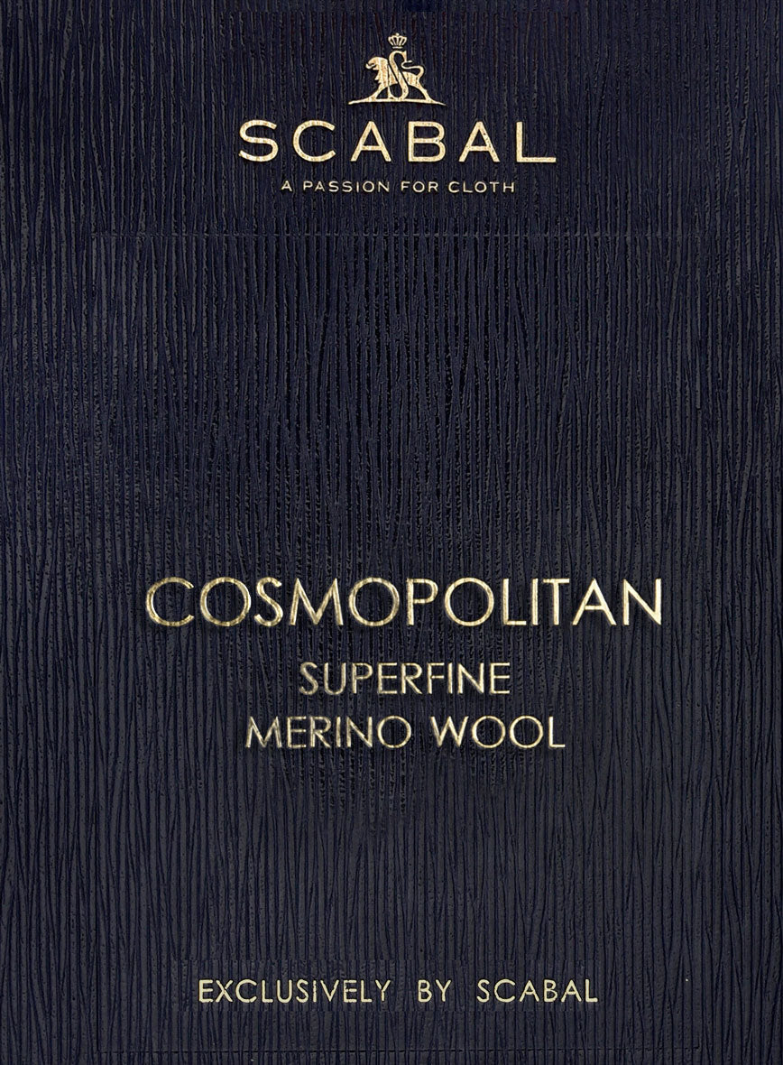 Scabal Cosmopolitan Bottle Blue Wool Pants - StudioSuits