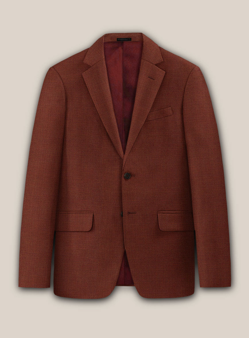Scabal Cosmopolitan Auburn Wool Jacket - StudioSuits