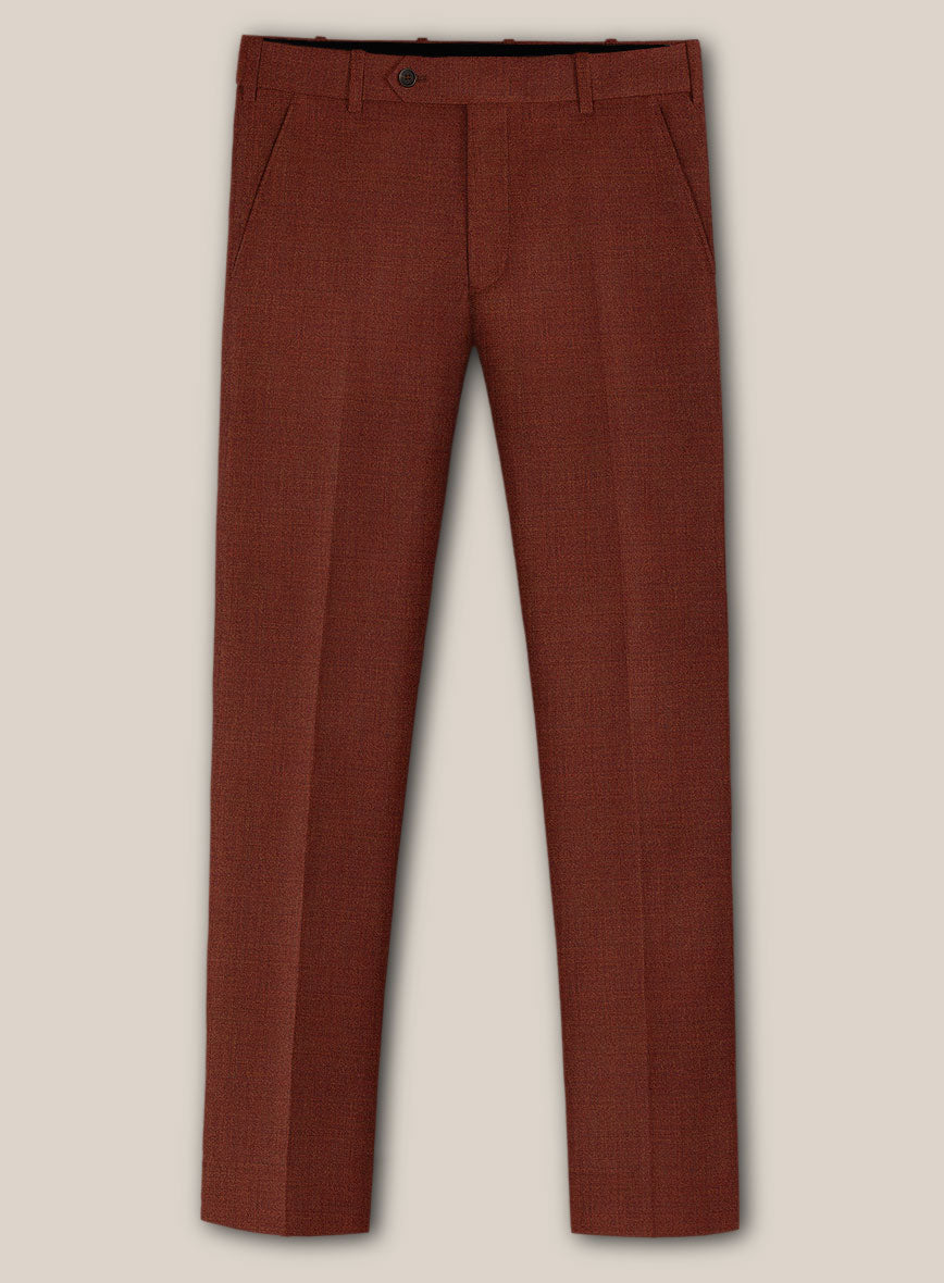Scabal Cosmopolitan Auburn Wool Pants - StudioSuits