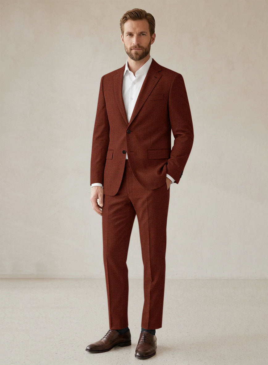 Scabal Cosmopolitan Auburn Wool Suit - StudioSuits