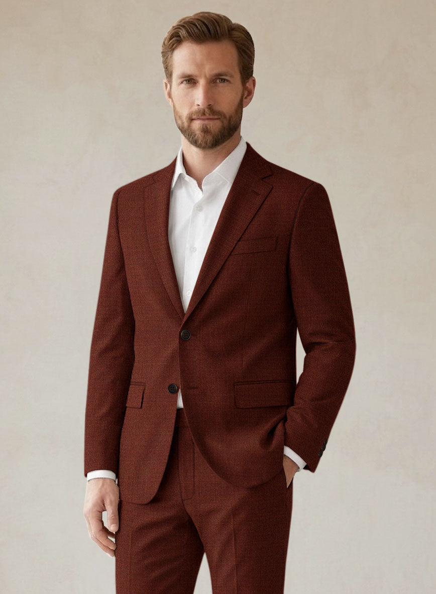 Scabal Cosmopolitan Auburn Wool Suit - StudioSuits
