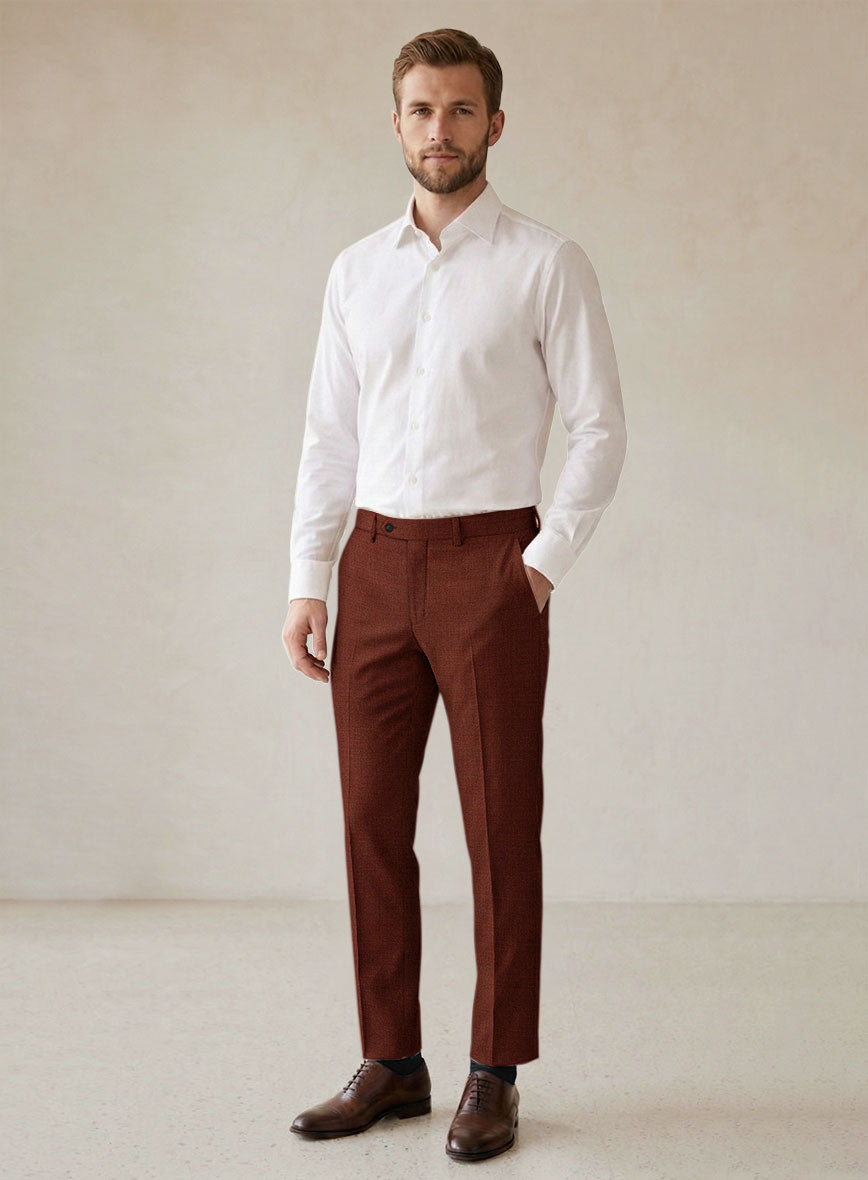 Scabal Cosmopolitan Auburn Wool Suit - StudioSuits