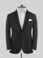 Scabal Cosmopolitan Black Wool Jacket - StudioSuits