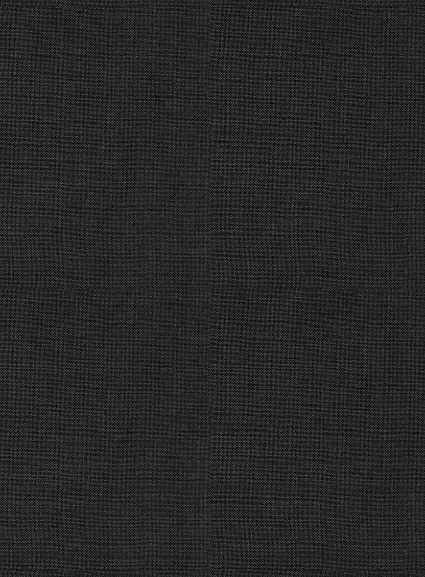 Scabal Cosmopolitan Black Wool Pants - StudioSuits