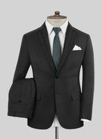 Scabal Cosmopolitan Black Wool Suit - StudioSuits