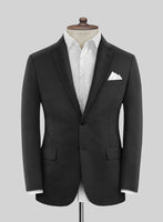 Scabal Cosmopolitan Black Wool Suit - StudioSuits