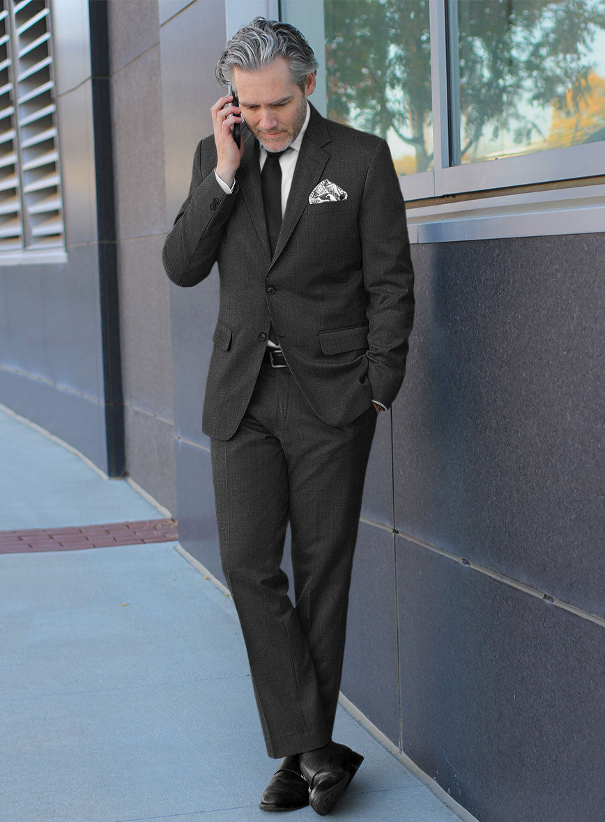 Scabal Cosmopolitan Charcoal Wool Suit - StudioSuits